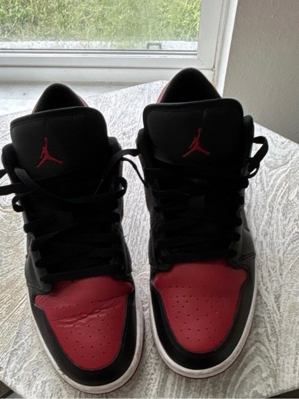 Jordan High Top Sneakers - Black and Red
